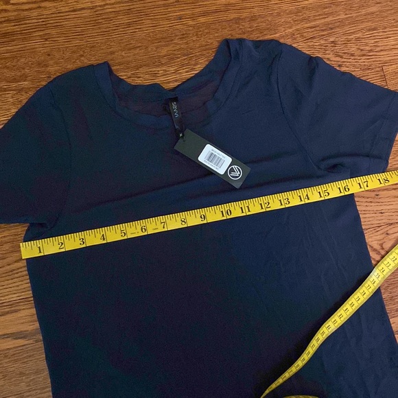 NWT SAVVI MD Navy Blue Mesh SALT Short Sleeve Shirt - Picture 11 of 15